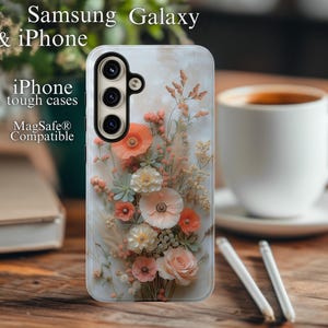 Telefoonhoesje in bohostijl, telefoonaccessoires, cadeau voor natuurliefhebbers, uniek ontwerp voor Samsung en iPhone, cadeau voor haar, cadeau voor moeder