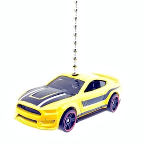 Adorno para ventilador de techo Ford Shelby Mustang GT350, color amarillo y negro, 159