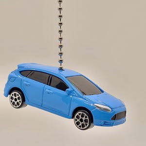 Ford Focus ST Light Blue Ceiling Fan Light Chain Pull Ornament 694