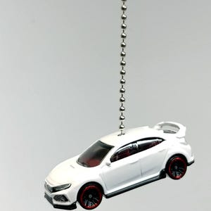 Honda Civic Type R White Red Ceiling Fan Light Chain Pull Ornament 032