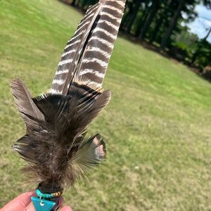 Turkey Feather Smudging Fan/Prayer Fan