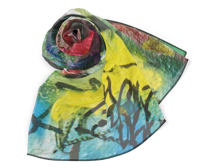 Colorful Voile Square Lightweight Scarf