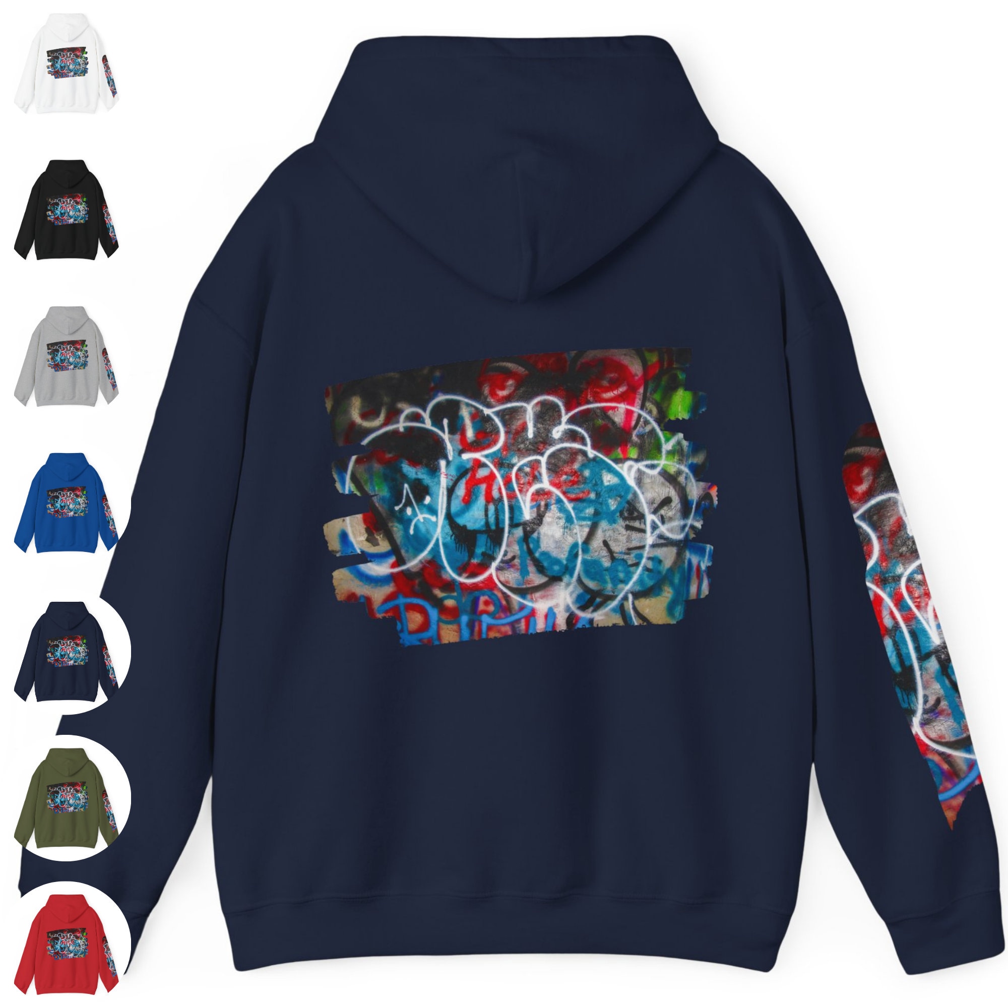 【COSYHARU】Graffiti A sweatshirt Hoodies! Hooded Sweatshirts Showcasing Vibrant Colors in