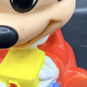 Vintage Shelcore Disney Mickey Mouse Vinyl Plastic Squeak Toy Figure image 7