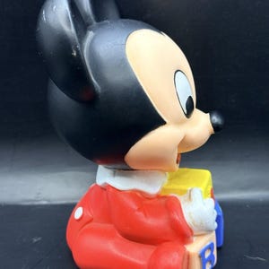 Vintage Shelcore Disney Mickey Mouse Vinyl Plastic Squeak Toy Figure image 2