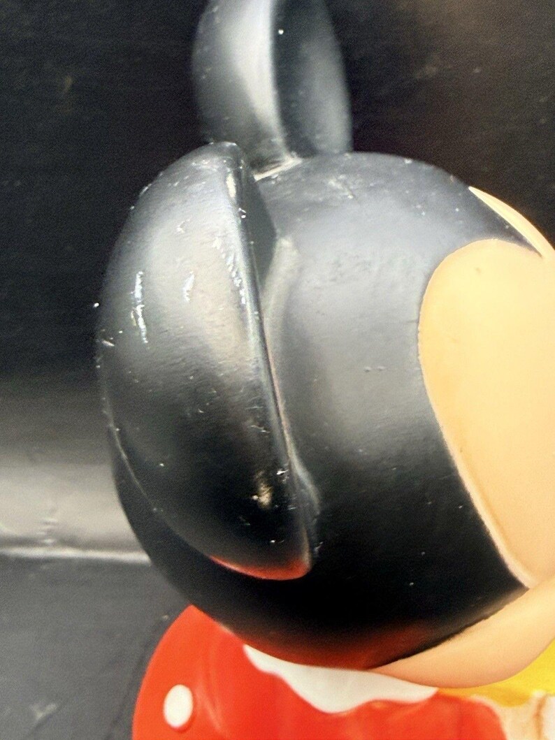Vintage Shelcore Disney Mickey Mouse Vinyl Plastic Squeak Toy Figure image 3