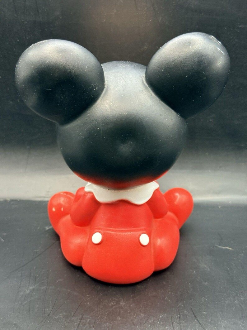 Vintage Shelcore Disney Mickey Mouse Vinyl Plastic Squeak Toy Figure image 4