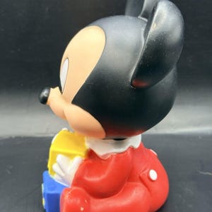 Vintage Shelcore Disney Mickey Mouse Vinyl Plastic Squeak Toy Figure image 5