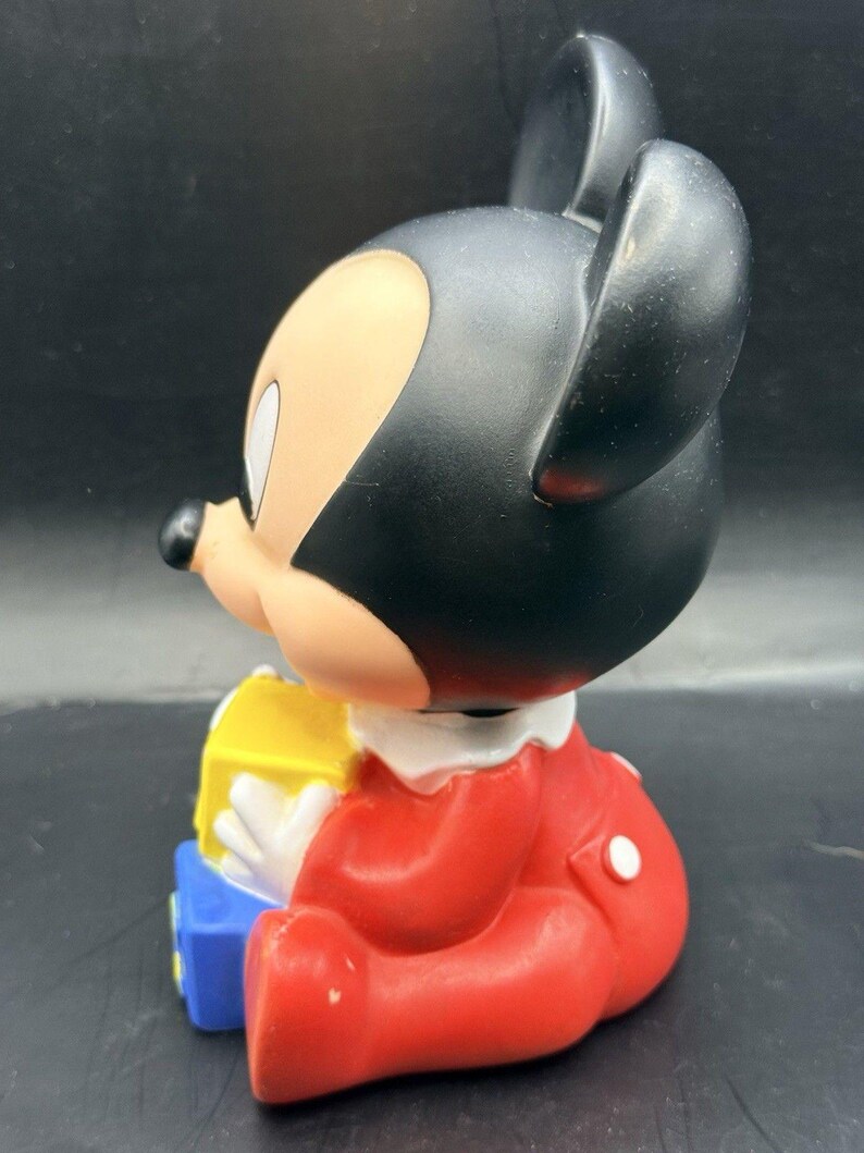 Vintage Shelcore Disney Mickey Mouse Vinyl Plastic Squeak Toy Figure image 5
