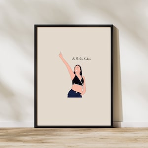 Bollywood Poster Film Poster It&#39;s the time to disco, Kal Ho Na Ho, Shah Rukh Khan, Indian Hindi Movie Wall Art, Modern, Simple, Minimal