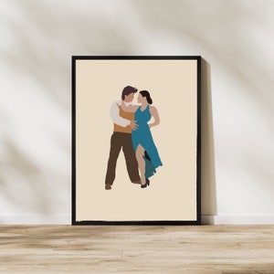 Bollywood Poster Film Poster Dilwale Dulhania Le Jayenge, Shah Rukh Khan, Kajol, Indian Hindi Movie Wall Art, Modern, Simple, Minimal