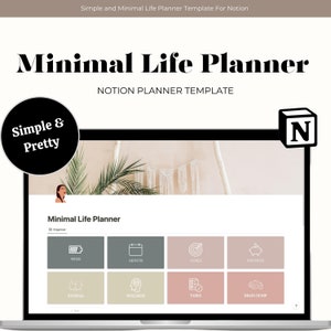 Notion life planner, All in One Notion Template Dashboard, Notion That Girl Planner, Personal Digital Planner