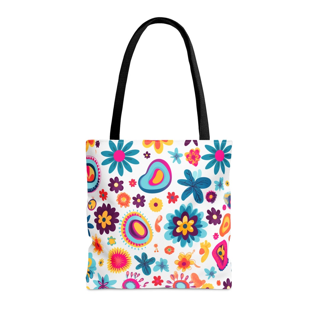 Hippie Tote Bag Everyday Bag Travel Bag Purse Book Bag Etsy