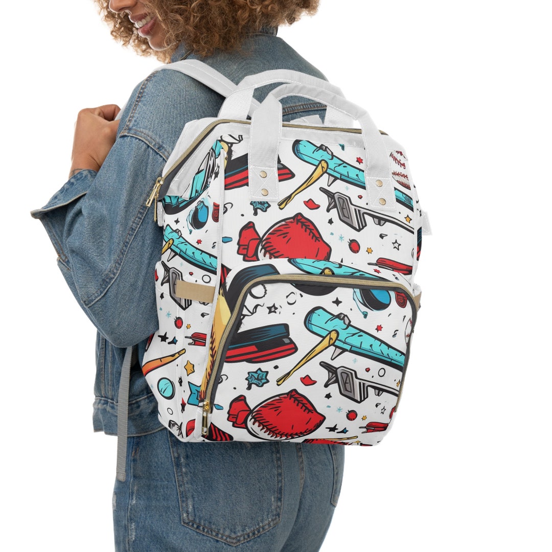 Baseball Diaper Bag Diaper Backpack Diaper Bag Nappy Bag Etsy