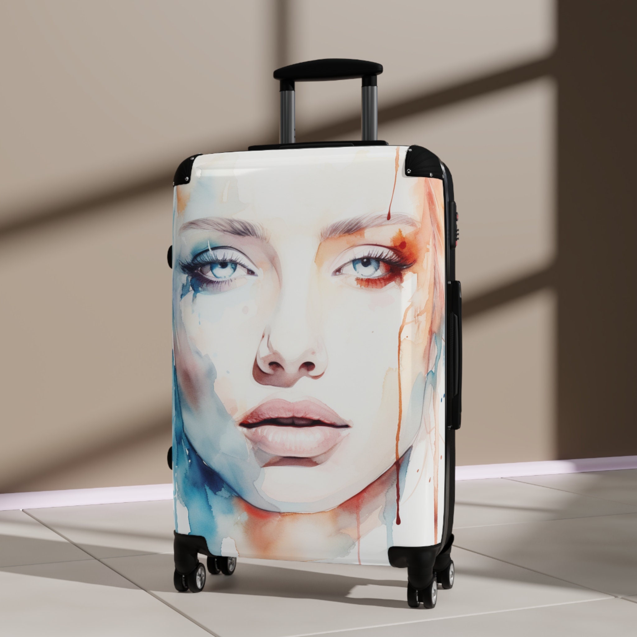 Juego de equipaje giratorio rígido ABS expandible de belleza con cerradura de seguridad. Un accesorio perfecto para tus viajes de vacaciones.