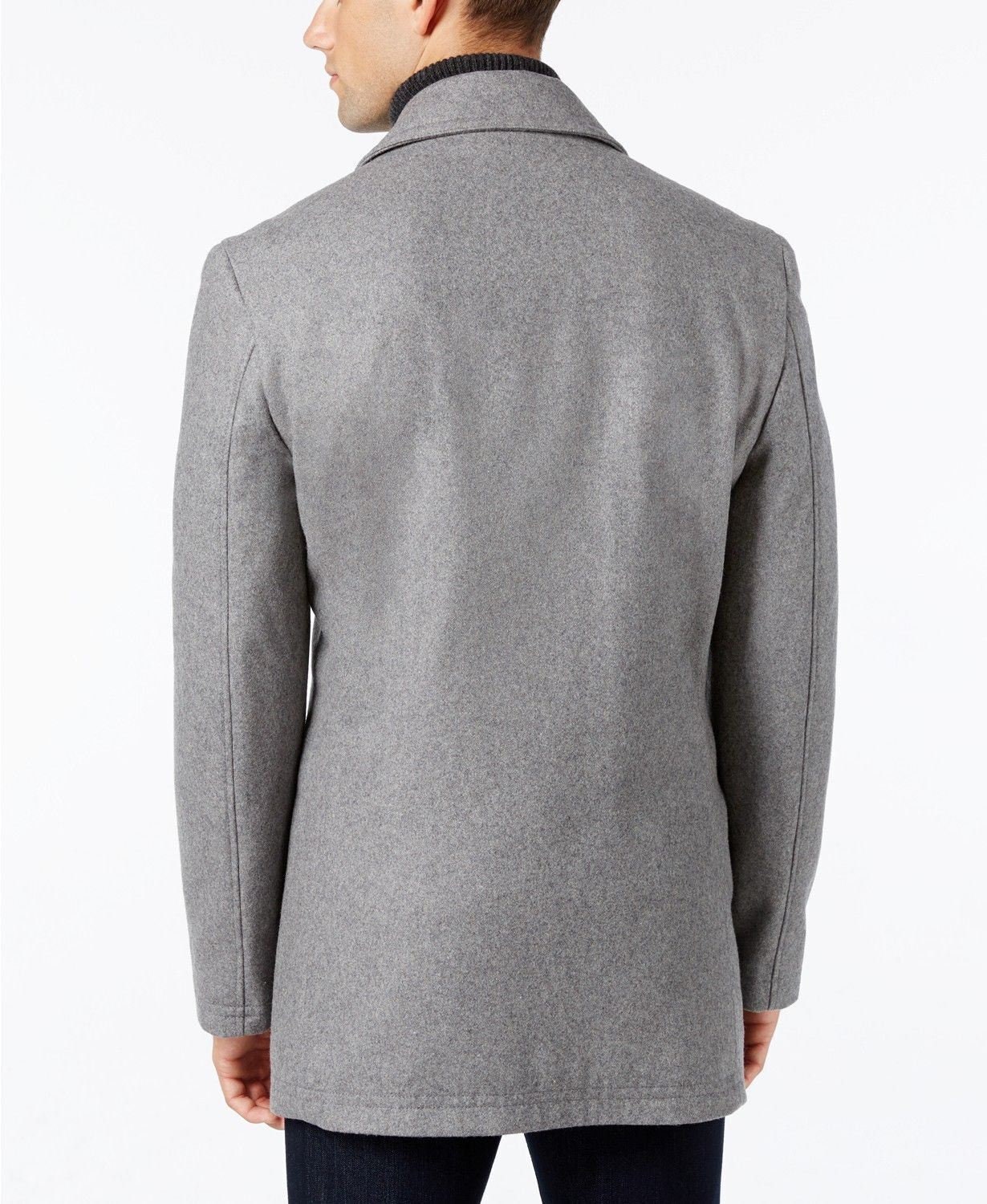 Men's Wool Double Breasted Pea Coat Jacket Military Grey - Etsy