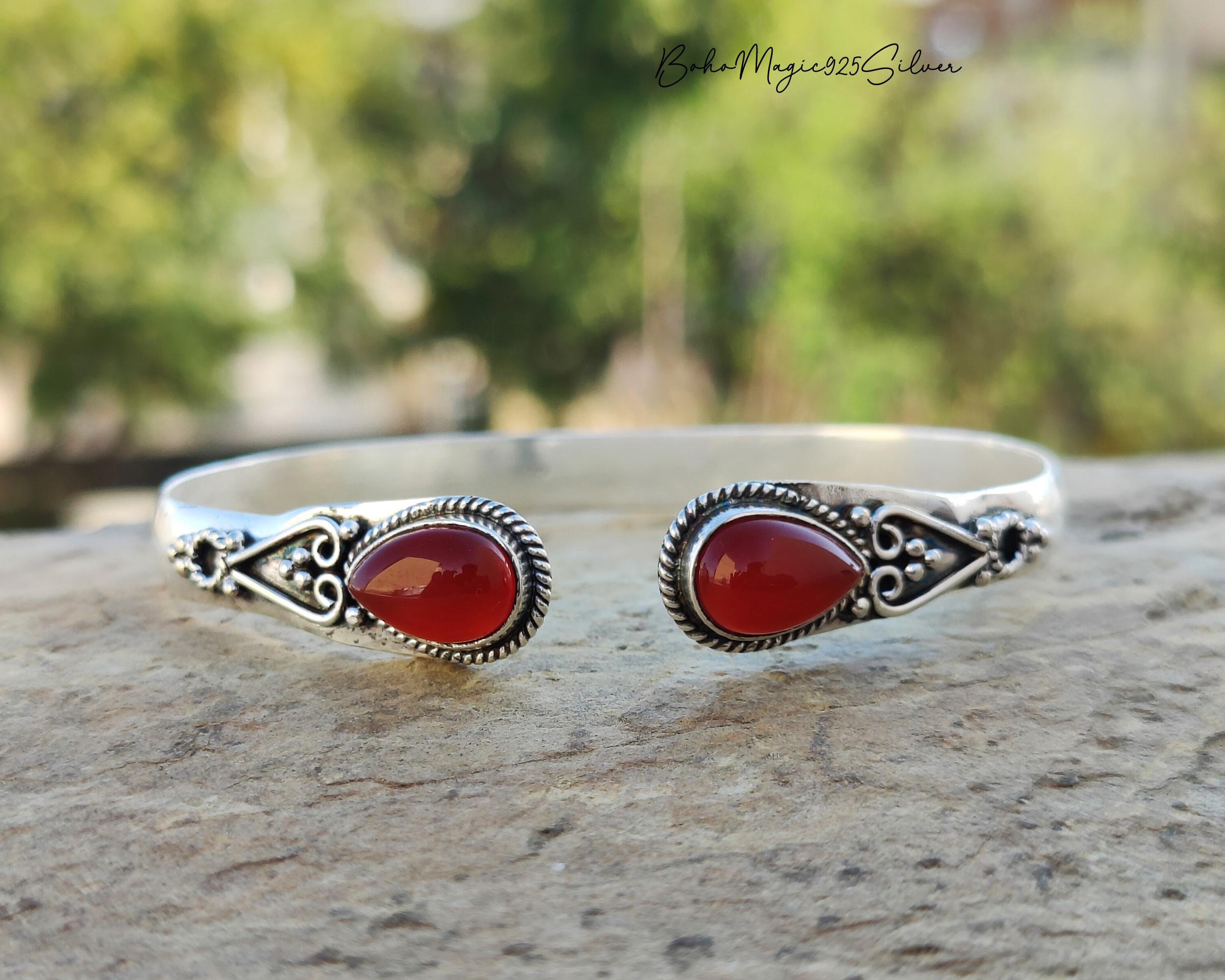 [韓国の人気ジュエリー] 925 silver. Carnelian bracelet s-l1200.png