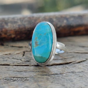 Beautiful Gift For Her | Kingman Turquoise Silver Ring | Statement Gift Ring | 925 Sterling Silver Gemstone Ring | Kingman Turquoise Jewelry