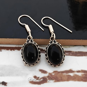 Beautiful Black Onyx Earring ~ 925 Sterling Silver Earring ~ Handmade Earring ~ Handcrafted Jewelry ~ Black Onyx Jewelry ~ Gift Jewelry
