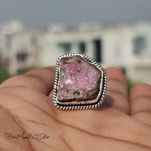 Natural Raw Ruby Ring.. Ruby Gemstone Jewelry.. Statement Ring.. Unique Designer  Ring.. Bohemian Ring.. Handmade Jewelry.. Beautiful Gift