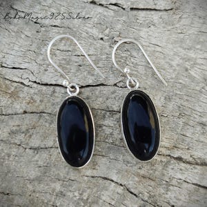 Black Onyx Earring ~ 925 Sterling Silver Earring ~ Handmade Earring ~ Beautiful Silver Earring ~ Black Onyx Jewelry ~ Woman Gift Jewelry