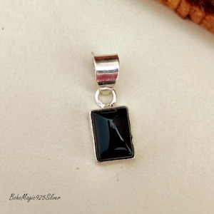 Black Onyx Silver Pendant/Necklace Sterling Silver Handcraft Pendant Gemstone Pendant Genuine Black Onyx Pendant Black Onyx Women&#39;s Pendant