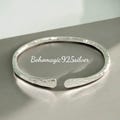 Hand Crafted - Hammered Bangle - 925 Sterling Silver Bangle - Hammered Cuff Bangle - Christmas Bangle - Handmade Bangle - Stackable Bracelet