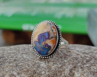 Handmade 925 Sterling Silver Dahlia Turquoise Ring