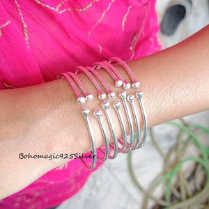 Thick West Indian Bangles, Set of 7 Bangles, 7 Day Bangles, Round Mouthed Silver Bangles, Stacking Bangles, Thick Silver Bangles For Woman