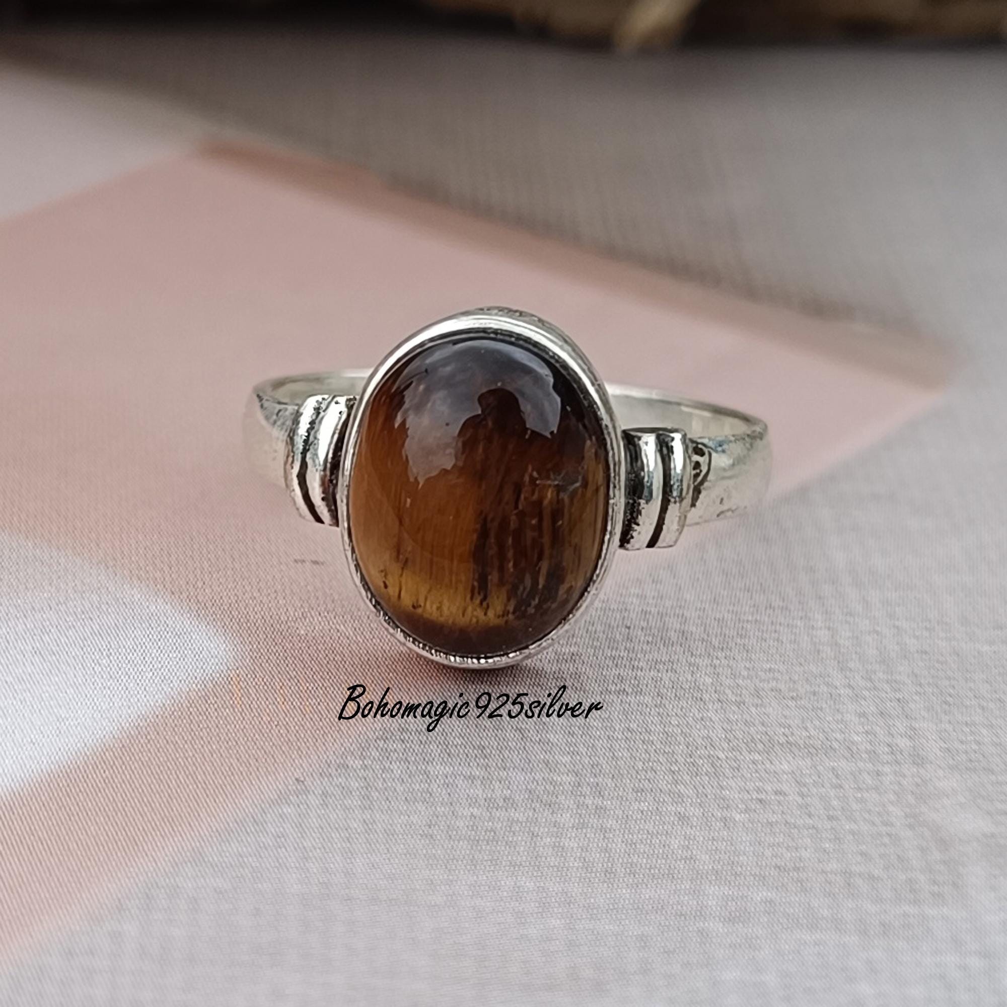 925 Silver Ring, Tiger Eye Ring, Designer Ring, Womens Ring