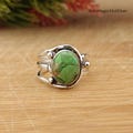 Green Turquoise Ring / Sterling Silver Jewelry / Turquoise Jewelry /  Dainty Ring / Silver Artisan Ring / Perfect Gift Ring Jewelry For Her product logo