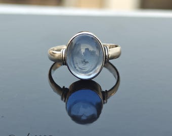 Handmade Tanzanite Sterling Silver Ring: Statement Band