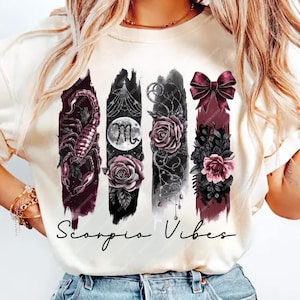 Scorpio Vibes PNG, Zodiac Png, Horoscope Png, Scorpio Brushtroke Png, Trendy Coquette Bow Png, Celestial Zodiac Sign Png, Astrology Png