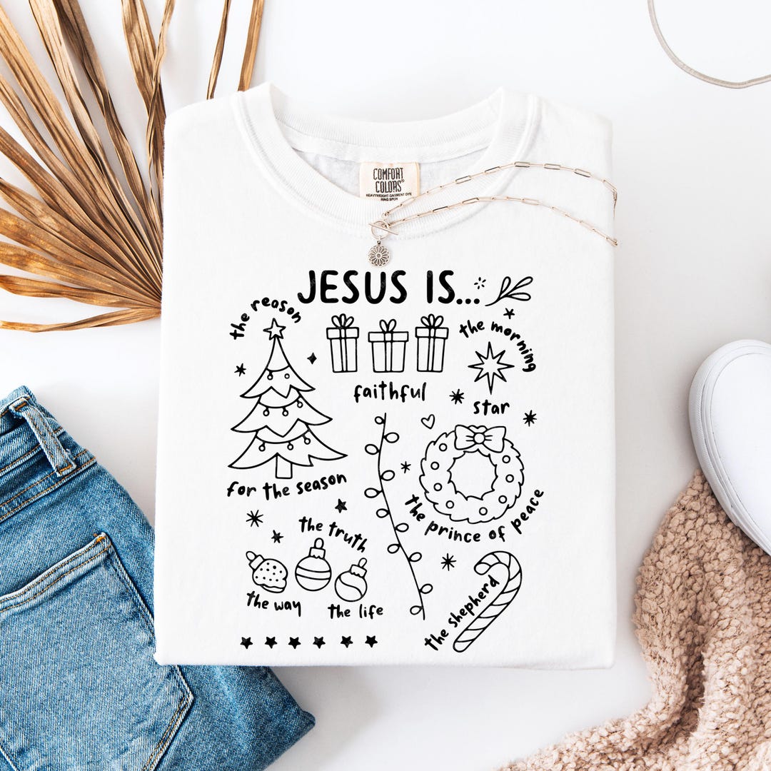 Jesus is Christmas SVG, Christian Christmas PNG, Faith Shirt Design ...