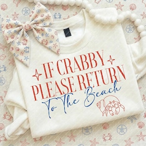 Funny If Crabby Please Return To The Beach Svg, Hermit Crab Png, Retro Summer Vacation Shirt Design, Coastal Sublimation Cricut Cut File