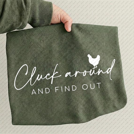 Funny Chicken Mom Svg, Sassy Farm Shirt Design Png, Crazy Chicken Lady Sublimation, Cluck Around Cut File, Cricut Craft Digital Download