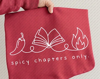 Spicy Chapters Only SVG Smut Reader Shirt Design Chili Pepper Book Fire PNG BookTok Gift Dark Romance Cut File Spicy Book Club Line Art DTF