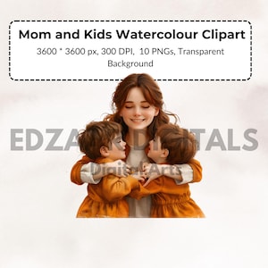 10 Mãe e Filhos Clipart, Ilustração de Família, Clipe de Cuidados Infantis, Vínculo Familiar, Momentos de Paternidade, Amor de Mãe e Filhos, Arte da Maternidade