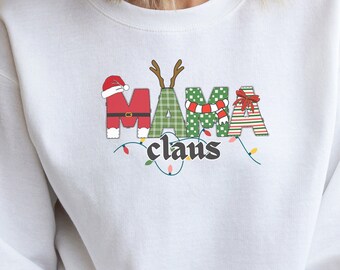 Mama Claus Sweatshirt, Mama Christmas Sweatshirt, Mom Sweatshirt, Gift For Mom, New Mama Christmas Sweatshirt, Mama Claus Shirt