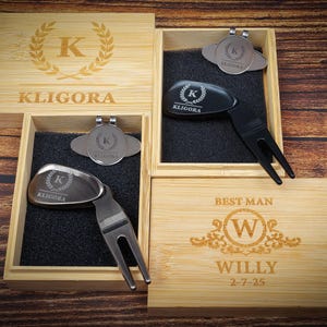 Engraved Golf Ball Marker: Groomsmen Gift, Golf Wedding Theme
