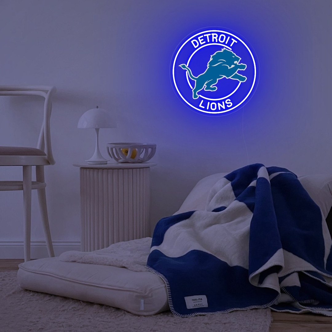 Detroit Lion Neon Sign Custom Neon Sign Detroit Fan LED for Etsy