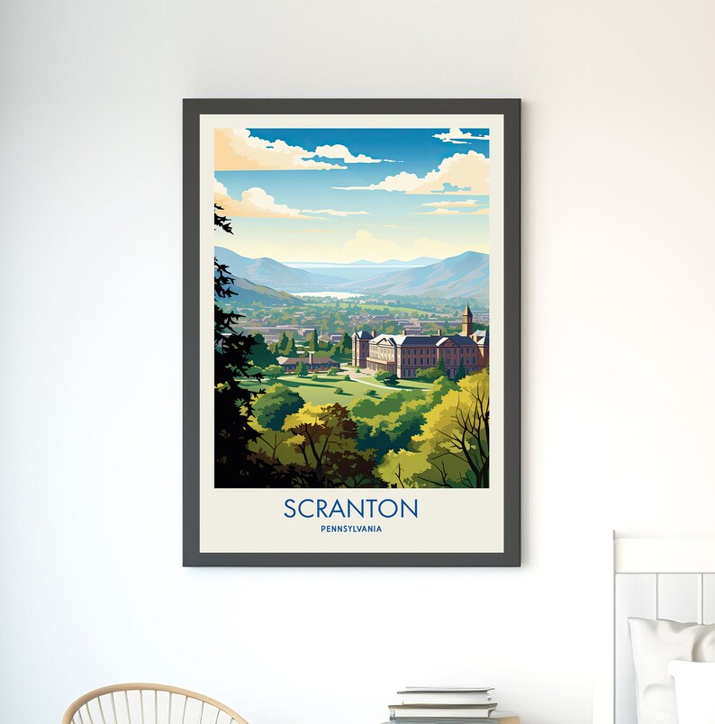 Scranton Travel Poster, Scranton Print, Pensylvania Poster, Doylestown