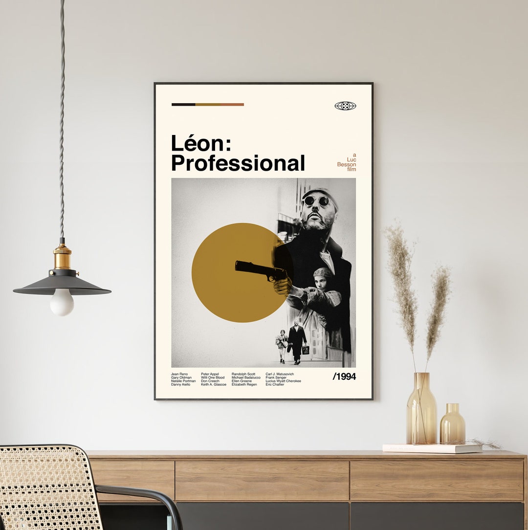 Léon the Professional Poster, Luc Besson, Minimalist Art, Vintage ...