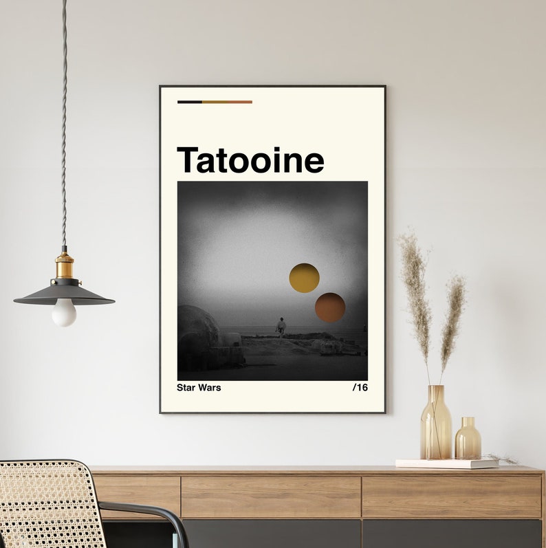 Poster Vintage Tatoo Travel Star The Wars Sur Toile Pour Décoration Murale De Chambre - Fournitures Scolaires - 30 X 45 Cm