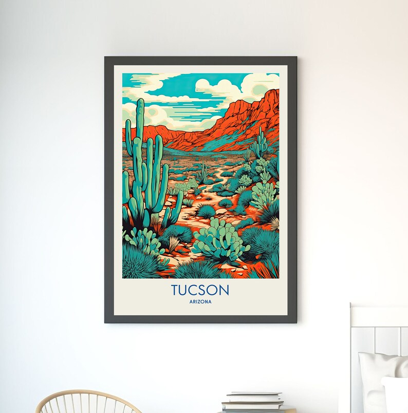 Tucson Travel Poster, Tucson Print, Arizoa Poster, Doylestown Painting