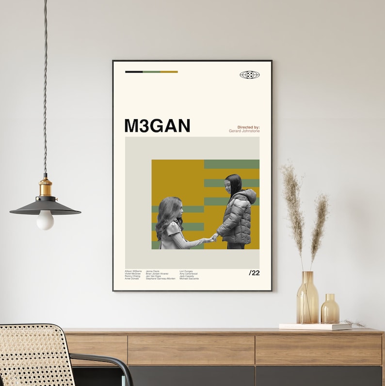 M3gan Movie Poster, M3gan Print, Wall Art, Minimalist Movie, High