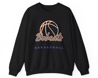 Sudadera de cuello redondo de baloncesto de los Bobcats / Sudadera con el logotipo del equipo de baloncesto