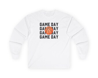Camiseta de manga larga de baloncesto para el día del partido/camiseta para aficionados al deporte
