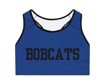 Sujetador deportivo Bobcats / Logotipo atlético del equipo azul