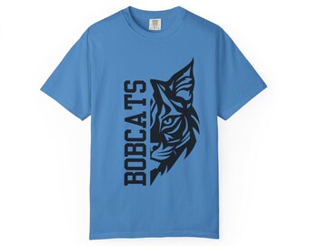 Camiseta de mascota de media cara de los Bobcats / Bobcats